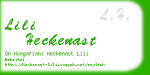 lili heckenast business card